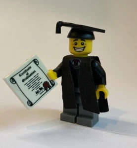 Lego Graduate Minifigure Series 5 Collectible CMF col05 certificate school grad - Picture 1 of 2