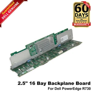 Genuine Dell PowerEdge R730 16x 2.5" SAS SATA SFF Backplane Assembly 8TGM0 - Picture 1 of 10