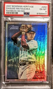 Daisuke Matsuzaka 2007 radiocontrol lámina arco iris radiocontrol PSA 6 #250 Medias Rojas - Imagen 1 de 2
