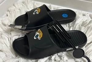 NFL Jacksonville Jaguars Size Medium 9-10 Black Slides NWT - Picture 1 of 5
