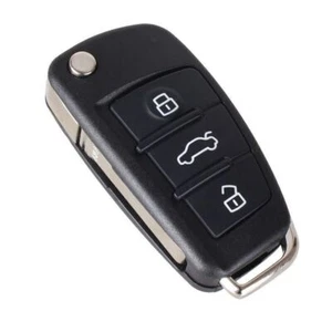 3 Buttons Flip Keyless Entry Remote Folding Key Fob Shell For Audi A4 A6 Q5 Q7 - Picture 1 of 5