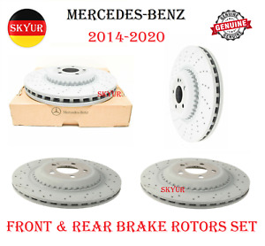 Front & Rear Brake Disc Rotors For 14-19 Mercedes W222 S450 S550 S550e S560