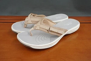 Sandalias cómodas Clarks Breeze Sea para mujer 11 marrón sintético sin cordones - Imagen 1 de 10