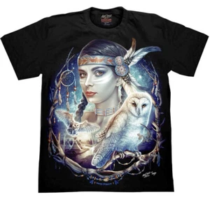 Rock Chang Indian GIrl Glow in the Dark Double Sided T Shirt Size L HD112 - Picture 1 of 5