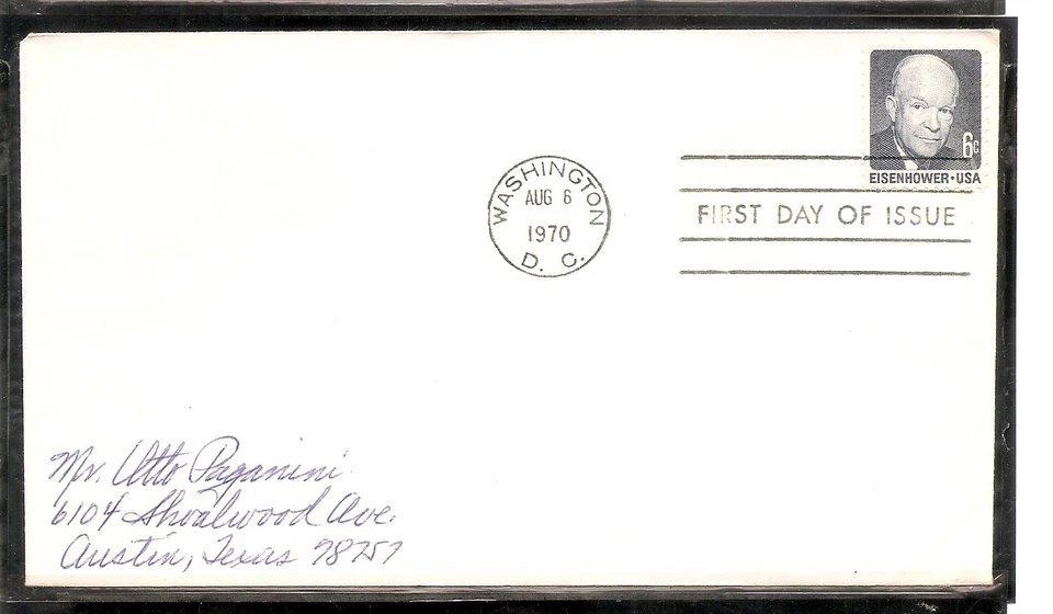 US Scott # 1393 Eisenhower .  No Cachet. - Image 1 of 1