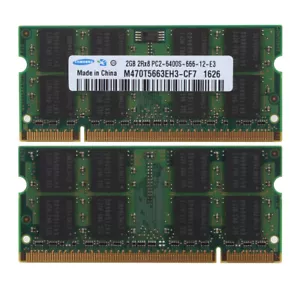 4 G 4GB 2X 2GB 2 G PC2-6400 DDR2-800MHz SODIMM Memory For MacBook iMac 2008 2009 - Picture 1 of 6