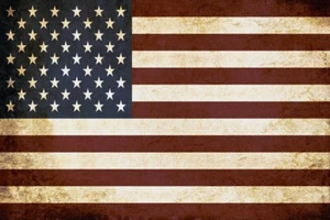 USA FLAG 8" x 12" PATRIOTIC METAL SIGN ~ BIKER ~ PROUD TO BE AN AMERICAN - CR16 - Picture 1 of 2