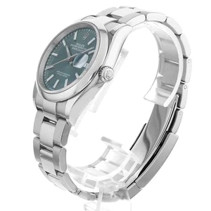ROLEX DATEJUST 36 126200 MINT GREEN 3 ROW OYSTER  D 428359 - Picture 1 of 8