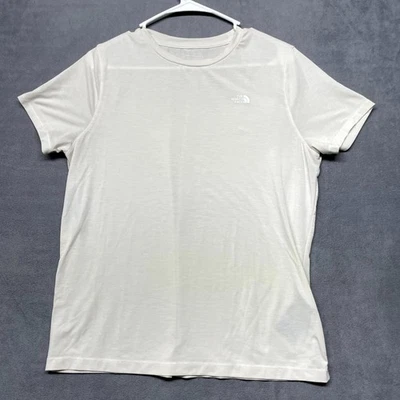 Camiseta The North Face Flashdry xd Adventure para mujer mediana beige deletreada elástica Foto 1 de 4
