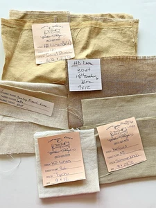 Lot 5 Linen Hand Dyed Pcs Assorted Color Sizes Counts Cross Stitch Fabric Unused - Picture 1 of 9