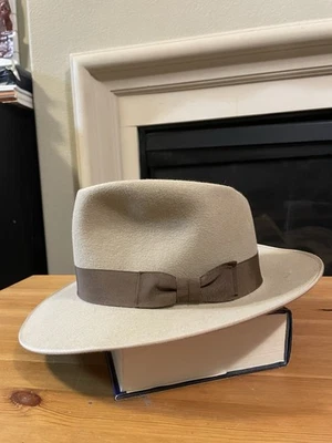 Sombrero Phoenix Co. 100X Pure Beaver Fedora Personalizado 7 5/8 LO Foto 1 de 4