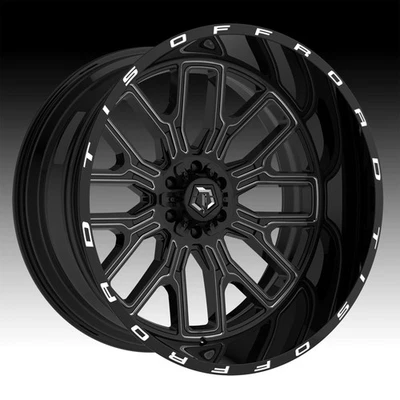 TIS 560BM preto brilhante fresado 20x9 6x135 / 6x5,5 0mm (560BM-2096800) - Imagem 1 de 3