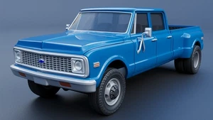 1:25 Scale 3D printed 72 Chevrolet k10 dually crew cab truck kit - Picture 1 of 9