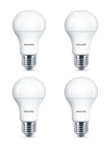 4 x Philips LED Frosted E27 Edison Screw 75w Warm White Light Bulbs Lamp 1055Lm - Picture 1 of 3