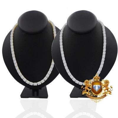 42 грамма VVS1/D 8,86 карата Теннисная цепочка из золота 14 карат без грифа 6 мм/20 дюймов - Изображение 1 из 4