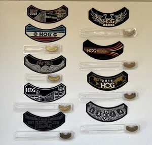Harley Davidson Owners Group 2014-2022 9 Patch & Pins Lot HOG Motorcycle New - Picture 1 of 14