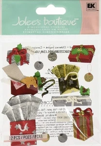 Jolee's CHRISTMAS GIFTS Stickers Santa Presents Tree Holidays CHECK MY AUCTIONS! - Picture 1 of 1