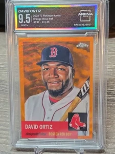 David Ortiz 2022 Topps Chrome Platinum Anniversary Orange Wave /25 9,5 F - Foto 1 di 2