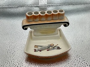 VTG c 1940’s CZECHOSLOVAKIA PORCELAIN CIGARETTE HOLDER ASHTRAY - Picture 1 of 6