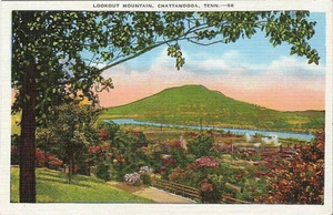 Postcard TN Tennessee Chattanooga Lookout Mountain Linen ca 1940s-early 1950s - Picture 1 of 1