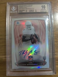 2014 Teddy Bridgewater Bowman Chrome Rookie Autographs bgs 10 pristine