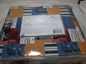 New Coastal Collection PORT JEFFERSON KING Sheet Set ~ Blue, Red, Gold, White - Picture 1 of 5