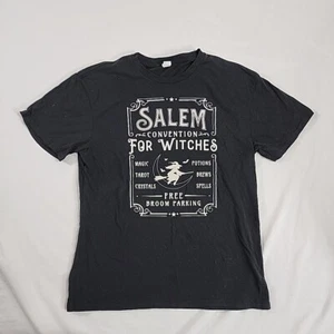 Shirt Large Black Salem Witch Convention Halloween Magic Potions Funny - Picture 1 of 8