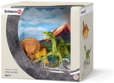 Schleich Dinosaurs Petits tricératops et thérizinosaure 42217 - Photo 1/2