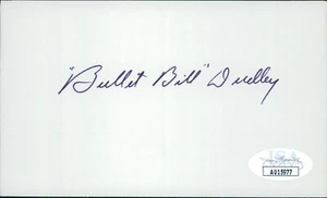 Bill Bullet Dudley Pittsburgh Steelers Signed 3x5 Index Card JSA Authenticated - Picture 1 of 2