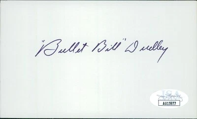 Bill Bullet Dudley Pittsburgh Steelers Signed 3x5 Index Card JSA Authenticated - Image 1 of 2