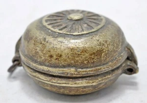 Antique Brass Round Betel Nuts Supari Box Original Old Hand Crafted Engraved - Picture 1 of 7