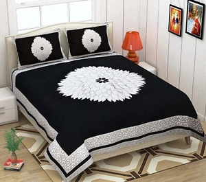 Bedsheet with 2 Pillow Covers Chenille 500 TC Bedsheet Double Bed king size - Picture 1 of 2