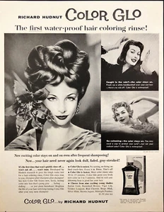 1960 Color Glo Hair Coloring Vintage Print Ad Richard Hudnut - Picture 1 of 1