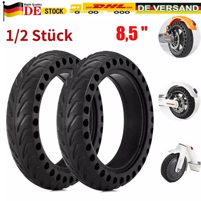 2x Reifen Vollgummi für e Scooter Xiaomi Pro 2 /M365 /Cecotec und Allen 8,5 Zoll - Bild 1 von 4