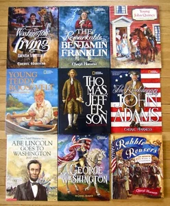 Lot 9 CHERYL HARNESS Picture Books Jefferson Adams Franklin Roosevelt PB/HB EXC - Imagen 1 de 2