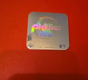 1990 UPPER DECK BASEBALL HOLOGRAM TEAM STICKER SINGLES Phillies - Picture 1 of 2