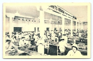 Postcard Advertising Swifts Premium Bacon Machinery Uniform Slicing Interior D25 - Picture 1 of 5