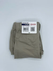 Izod Khaki Shorts Boys Size 4 Flat Front School Uniform Adjustable Waist B119 - Picture 1 of 2