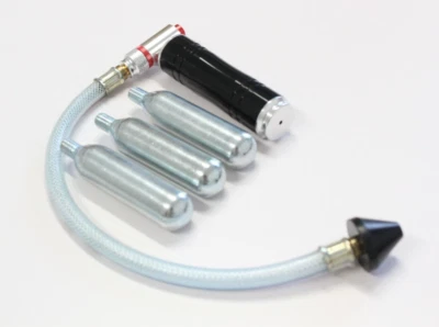Redrock hvac drain gun with 3 Unthreaded 16 gram CO2 cartridges 8.3 mm diameter