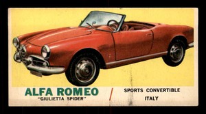 1961 Topps Sports Cars #49 Alfa Romeo Giulettia Spider   EX X2604990
