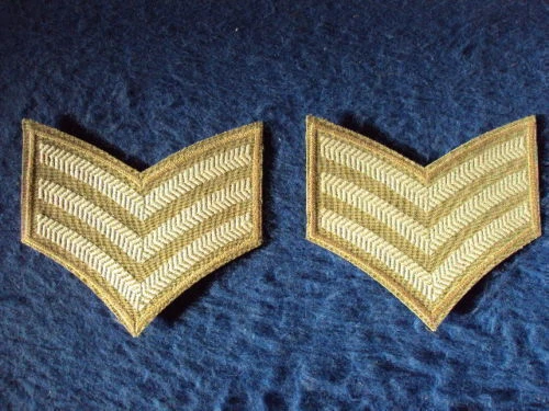 SAS, SBS SPECIAL FORCES, ROYAL MARINES COMMANDO TROPICAL DRESS SERGEANTS STRIPES - Image 1 of 1