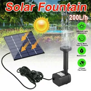 Fontana solare 1,2 w pompa acqua galleggiante sommergibile bagno stagno decorazione giardino - Foto 1 di 12