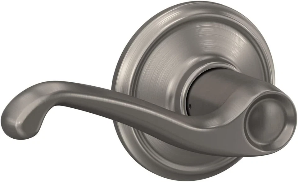 Schlage F10FLA619 Flair Passage Lever Satin Nickel