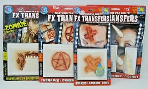 Lotto 4 Tinsley Trasferimenti 3D Protesi Halloween Qualità Trucco Età 14+ Nuovi con scatola - Foto 1 di 1
