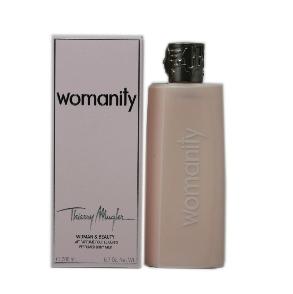 THIERRY MUGLER WOMANITY WOMAN & BEAUTY PERFUMED BODY MILK 200 ML/6.7 FL.OZ. NIB - Image 1 of 1