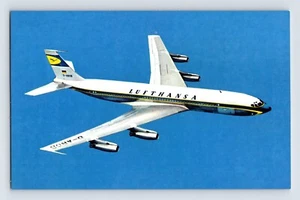 AK Flugzeug Lufthansa Boeing Jet 60er Jahre unbespielt Chrom - Bild 1 von 2