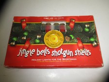 Jingle Bells Shotgun Shells NOS 10 Holiday Lights 8' Hunting Sportsman Decor