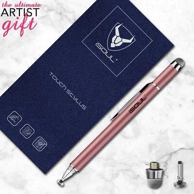 Thin Capacitive Touch Screen Pen Stylus For iPhone iPad Tab Note Rose Gold - Image 1 of 4