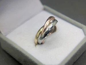 Customizable 14K Tri-Color Trinity Rolling Band - Engraveable - Picture 1 of 11