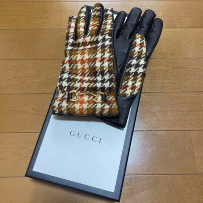Auténticos Guantes Gucci Vintage Cuero de Cabra Talla 7.5 Sin Stock No Usados Foto 1 de 4